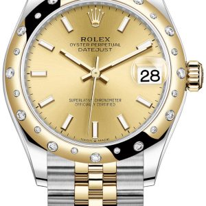 Rolex Damklocka 278343RBR-0014 Datejust 31 Gulguldstonad/18 karat