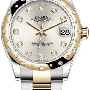 Rolex Damklocka 278343RBR-0019 Datejust 31 Silverfärgad/18 karat