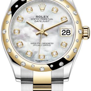 Rolex Damklocka 278343RBR-0027 Datejust 31 Vit/18 karat gult guld