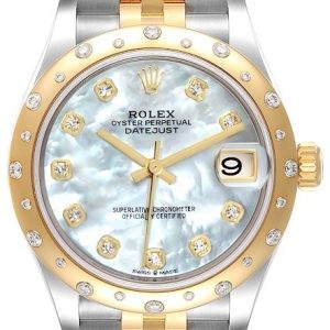 Rolex Damklocka 278343RBR-0028 Datejust 31 Vit/18 karat gult guld