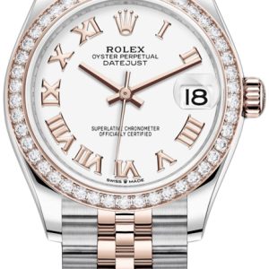 Rolex Damklocka 278381RBR-0004 Datejust 31 Vit/18 karat roséguld