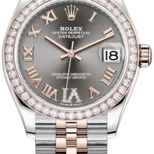 Rolex Damklocka 278381RBR-0030 Datejust 31 Grå/18 karat roséguld