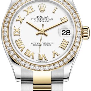 Rolex Damklocka 278383RBR-0001 Datejust 31 Vit/18 karat gult guld