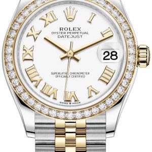 Rolex Damklocka 278383RBR-0002 Datejust 31 Vit/18 karat gult guld