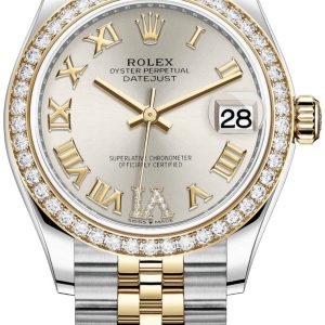 Rolex Damklocka 278383RBR-0004 Datejust 31 Silverfärgad/18 karat