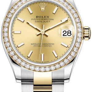 Rolex Damklocka 278383RBR-0013 Datejust 31 Gulguldstonad/18 karat