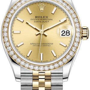 Rolex Damklocka 278383RBR-0014 Datejust 31 Gulguldstonad/18 karat