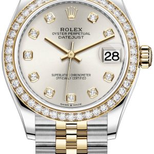 Rolex Damklocka 278383RBR-0020 Datejust 31 Silverfärgad/18 karat