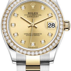 Rolex Damklocka 278383RBR-0025 Datejust 31 Gulguldstonad/18 karat