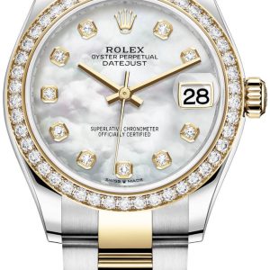 Rolex Damklocka 278383RBR-0027 Datejust 31 Vit/18 karat gult guld