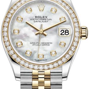 Rolex Damklocka 278383RBR-0028 Datejust 31 Vit/18 karat gult guld