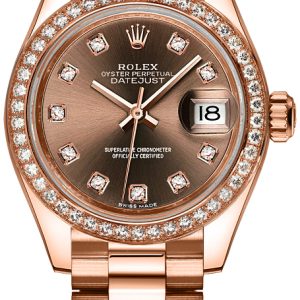 Rolex Damklocka 279135RBR-0017 Lady-Datejust 28 Brun/18 karat