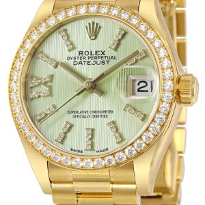 Rolex Damklocka 279138RBR-0003 Lady-Datejust 28 Grön/18 karat gult