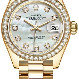 Rolex Damklocka 279138RBR-0015 Lady-Datejust 28 Vit/18 karat gult