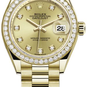 Rolex Damklocka 279138RBR-0023 Lady-Datejust 28 Gulguldstonad/18