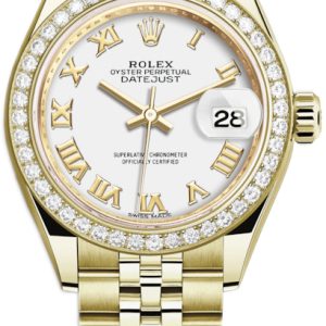 Rolex Damklocka 279138RBR-0032 Lady-Datejust 28 Vit/18 karat gult