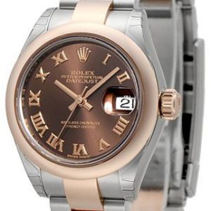 Rolex Damklocka 279161-0010 Lady-Datejust 28 Brun/18 karat roséguld