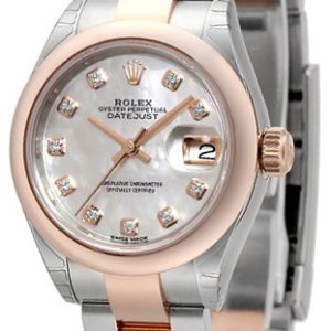 Rolex Damklocka 279161-0014 Lady-Datejust 28 Vit/18 karat roséguld