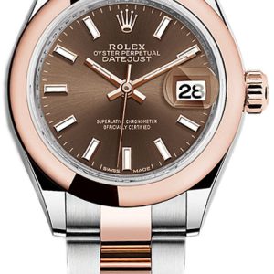 Rolex Damklocka 279161-0018 Lady-Datejust 28 Brun/18 karat roséguld