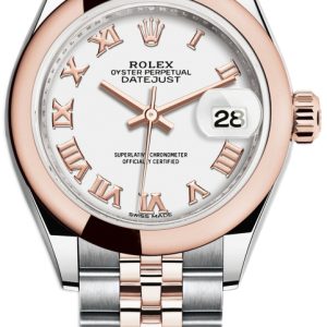 Rolex Damklocka 279161-0021 Lady-Datejust 28 Vit/18 karat roséguld