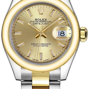 Rolex Damklocka 279163-0002 Lady-Datejust 28 Gulguldstonad/18 karat