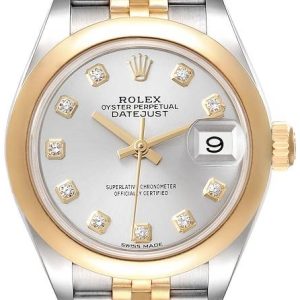 Rolex Damklocka 279163-0007 Lady-Datejust 28 Silverfärgad/18 karat