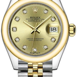 Rolex Damklocka 279163-0011 Lady-Datejust 28 Gulguldstonad/18 karat