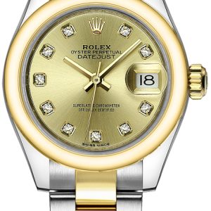 Rolex Damklocka 279163-0012 Lady-Datejust 28 Gulguldstonad/18 karat