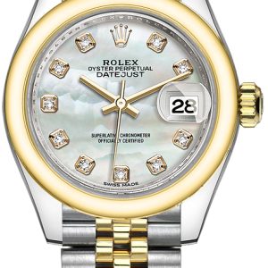 Rolex Damklocka 279163-0013 Lady-Datejust 28 Vit/18 karat gult guld