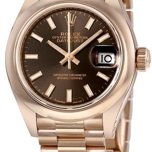 Rolex Damklocka 279165-0007 Lady-Datejust 28 Brun/18 karat roséguld