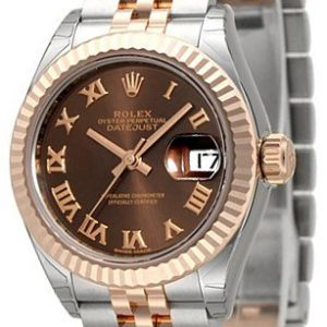 Rolex Damklocka 279171-0009 Lady-Datejust 28 Brun/18 karat roséguld