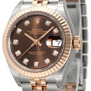 Rolex Damklocka 279171-0011 Lady-Datejust 28 Brun/18 karat roséguld