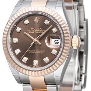 Rolex Damklocka 279171-0012 Lady-Datejust 28 Brun/18 karat roséguld