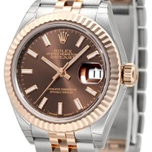 Rolex Damklocka 279171-0017 Lady-Datejust 28 Brun/18 karat roséguld