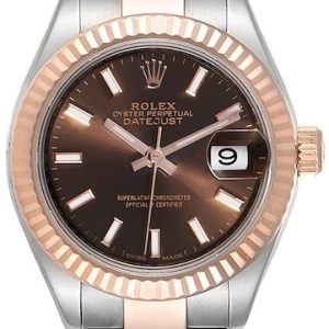 Rolex Damklocka 279171-0018 Lady-Datejust 28 Brun/18 karat roséguld