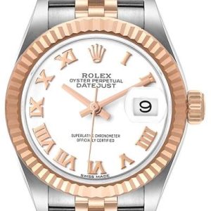 Rolex Damklocka 279171-0021 Lady-Datejust 28 Vit/18 karat roséguld