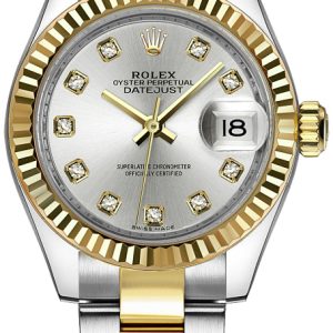 Rolex Damklocka 279173-0008 Lady-Datejust 28 Silverfärgad/18 karat