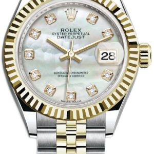 Rolex Damklocka 279173-0013 Lady-Datejust 28 Vit/18 karat gult guld