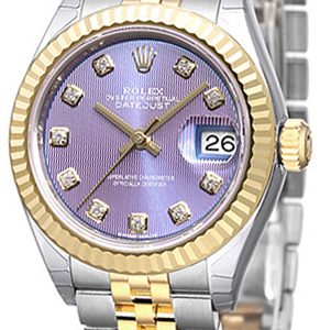 Rolex Damklocka 279173-0017 Lady-Datejust 28 Lila/18 karat gult guld