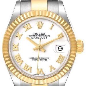 Rolex Damklocka 279173-0024 Lady-Datejust 28 Vit/18 karat gult guld