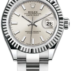 Rolex Damklocka 279174-0006 Lady-Datejust 28 Silverfärgad/Stål Ø28