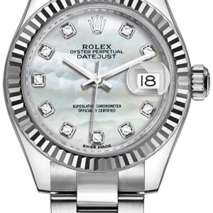 Rolex Damklocka 279174-0010 Lady-Datejust 28 Vit/Stål Ø28 mm