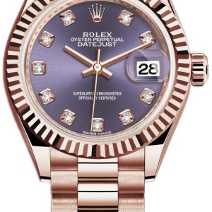 Rolex Damklocka 279175-0019 Lady-Datejust 28 Lila/18 karat roséguld