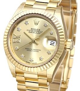 Rolex Damklocka 279178-0013 Lady-Datejust 28 Champagnefärgad/18