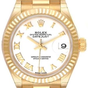 Rolex Damklocka 279178-0029 Lady-Datejust 28 Vit/18 karat gult guld