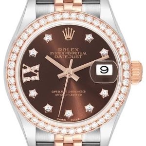 Rolex Damklocka 279381RBR-0003 Lady-Datejust 28 Brun/18 karat