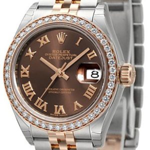 Rolex Damklocka 279381RBR-0009 Lady-Datejust 28 Brun/18 karat