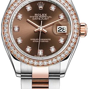 Rolex Damklocka 279381RBR-0012 Lady-Datejust 28 Brun/18 karat