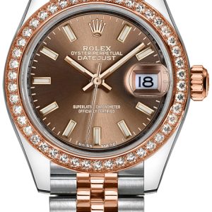 Rolex Damklocka 279381RBR-0017 Lady-Datejust 28 Brun/18 karat