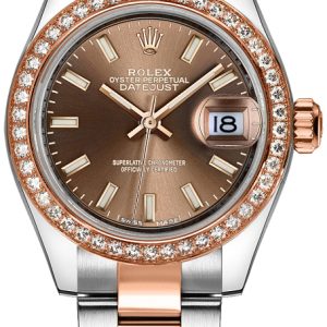 Rolex Damklocka 279381RBR-0018 Lady-Datejust 28 Brun/18 karat